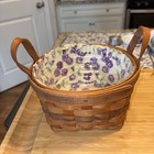 Longaberger 1992 May Series Pansy Basket Combo Rare 5” X 7” — photo 1