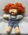 VTG 1989 Cabbage Patch Doll Kids Red Hair Green Eyes Pigtails Tongue Out Overall