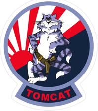 VF-111 Sundowners F-14 Tomcat Logo Die Cut Laminated Vinyl Decal Sticker