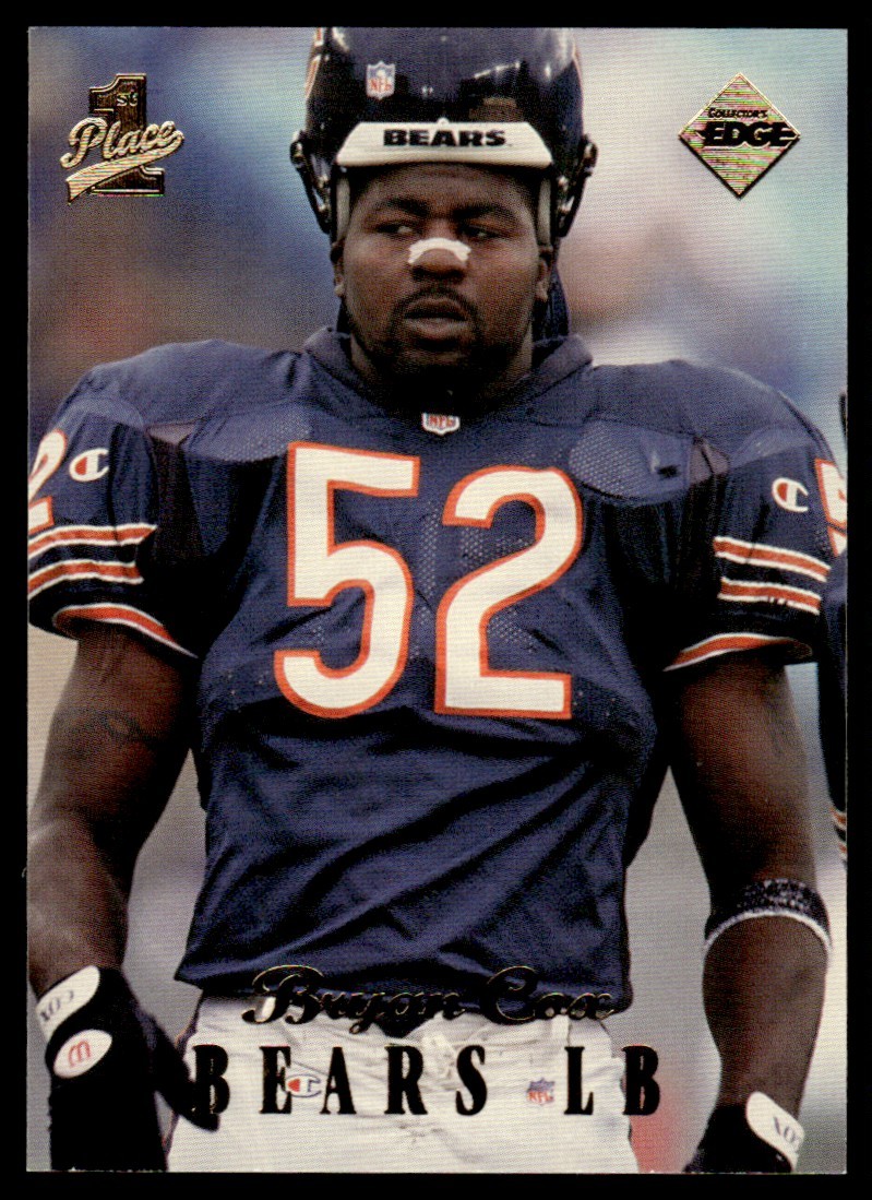 1998 COLLECTOR'S EDGE FIRST PLACE BRYAN COX #57 NEW YORK JETS 3509