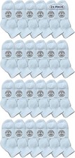 24PK Wholesale Bulk Kids Mid Ankle Socks, Cotton Athletic Ankle Socks 4-6 White