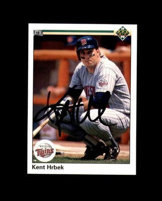 Kent Hrbek Signed 1990 Upper Deck Minnesota Twins Autograph