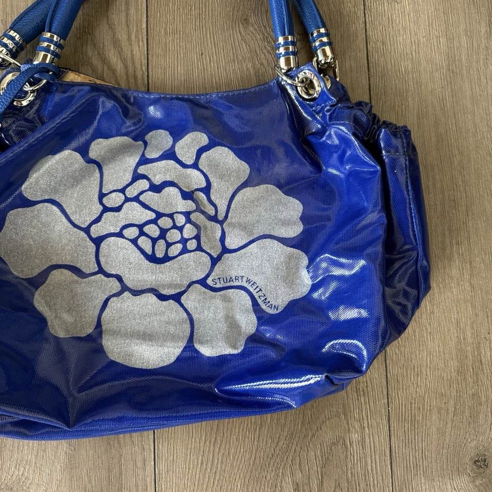 Bolso de mano pequeño Stuart Weitzman azul flor Foto 3 de 4