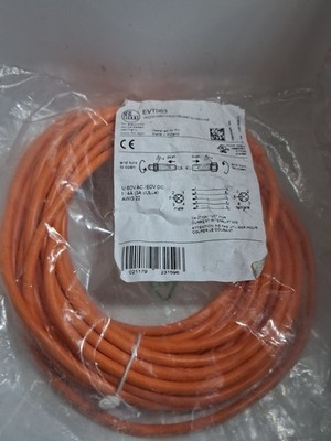 IFM VDOGH050VAS0010E05STGH050VAS CORDSET EVT063 5 PIN M/F 60VAC/DC4A NIB