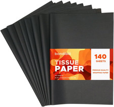 140 Sheets Black Tissue Paper for Gift Bags, 20 x 14 inch Acid Free Black Wrappi