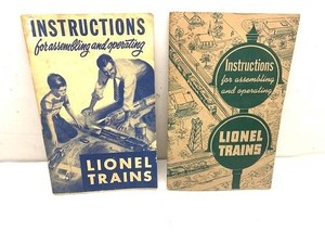 LIONEL TRAINS 1950 & 1951 INSTRUCTIONS FOR ASSEMBLING & OPERATING MANUALS (TWO)