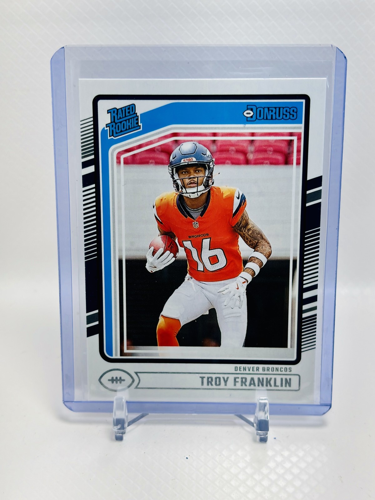 2024 Panini Football Donruss Troy Franklin #338 RC Rated Rookie Denver Broncos