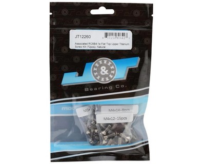 J&T Bearing Co. Team Associated RC8B4.1e Flat Top Upper Titanium Screw Kit