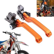 Motorcycle Brake Clutch Lever Foldable Levers Set CNC for 125 150 250 Orange
