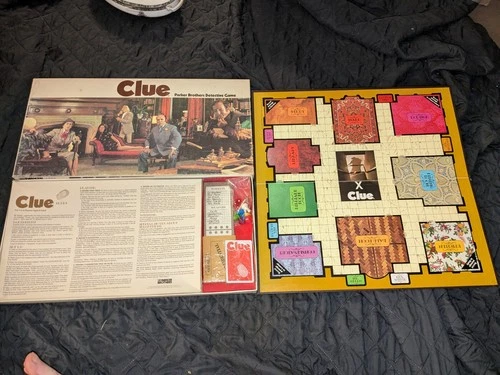Vintage Clue 1972 Parker Bros Detective Board Game Excellent Cond. 100% Complete