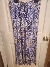 Lilly Pulitzer Georgia May Palazzo Pants Beckon Blue Sparkling Grotto Sz. Medium