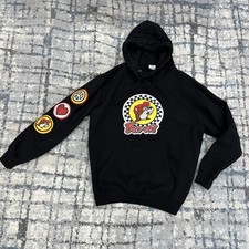 Buc-ee s Beaver Logo Graphic Hoodie Black Large Pullover Souvenir