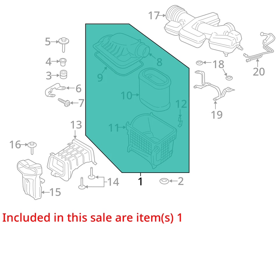 Air Cleaner 6.2L Fits 17-19 FORD F250SD PICKUP 2634067 - Image 3 of 4