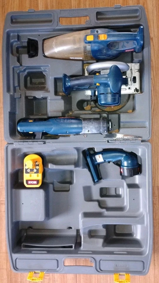 Ryobi ONE+ 18V Cordless 5-Tool Set NEW 18v 4aH Bat & Charger, 2 NEW blades WORKS - Image 2 of 4