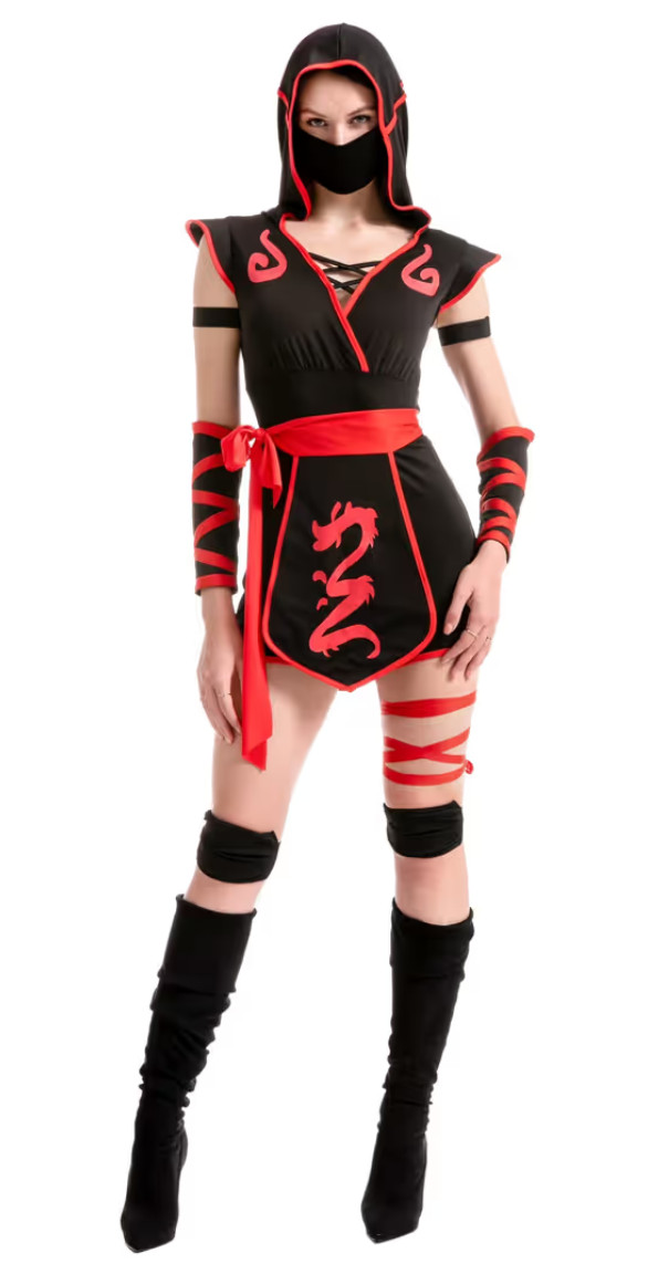 Disfraz de ninja para mujer - pequeño (FD237)