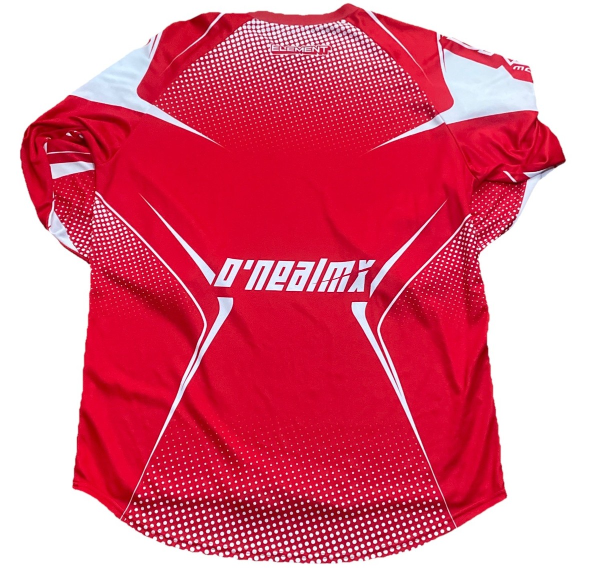 O'NEAL Element Series Racing Motocross Jersey Men's Large Shirt Long Sleeve Red View 2