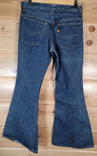 VTG Levis Orange Tab 70s Bell Bottom Flare Jeans Women Size 27X26 Blue