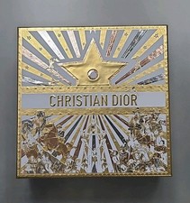 Dior 2025 Holiday Limited Edition Empty GOLD SILVER WHITE Gift Box, 9x9x4.5 in
