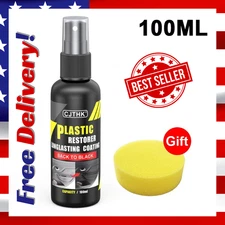 Car Plastic Restorer Back To Black Gloss Plastic Renovator Longlasting Coating