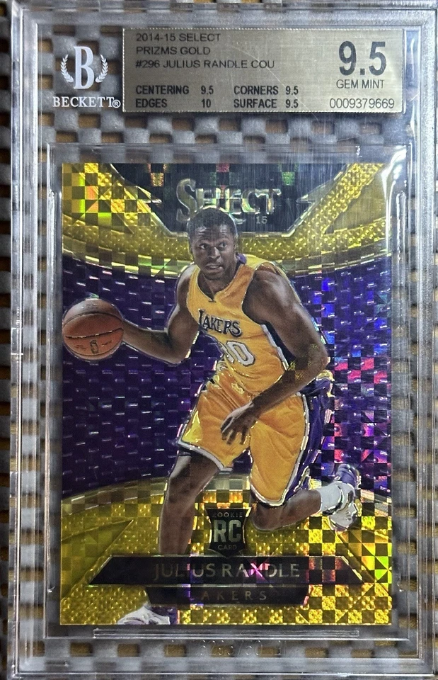 2014-15 Panini Select #296 Julius Randle Courtside Gold Prizm BGS 9,5 #05/10 🔥 Foto 2 de 3