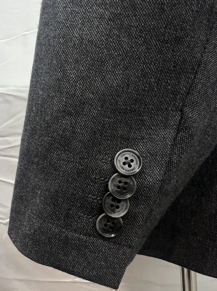 Chaqueta Blazer Abrigo Deportivo Joseph Abboud Para Hombre XXL Gris Parche en el Codo 2 Botones Foto 4 de 4