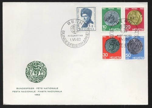 1962 Switzerland Pro Patria Cultural Works FDC. Bern First Day Cover