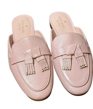 Kate Spade Berkeley Mule Light Pink Size 9 B Slide Flat Slip On Leather Preppy
