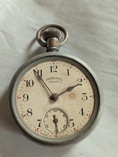 Antique Ingersoll Yankee Pocket Watch Runs Winds No Crystal AS IS