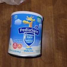 PediaSure Grow  Gain Vanilla Shake Mix 14.1 oz Sealed Non GMO Exp 12/01/2026