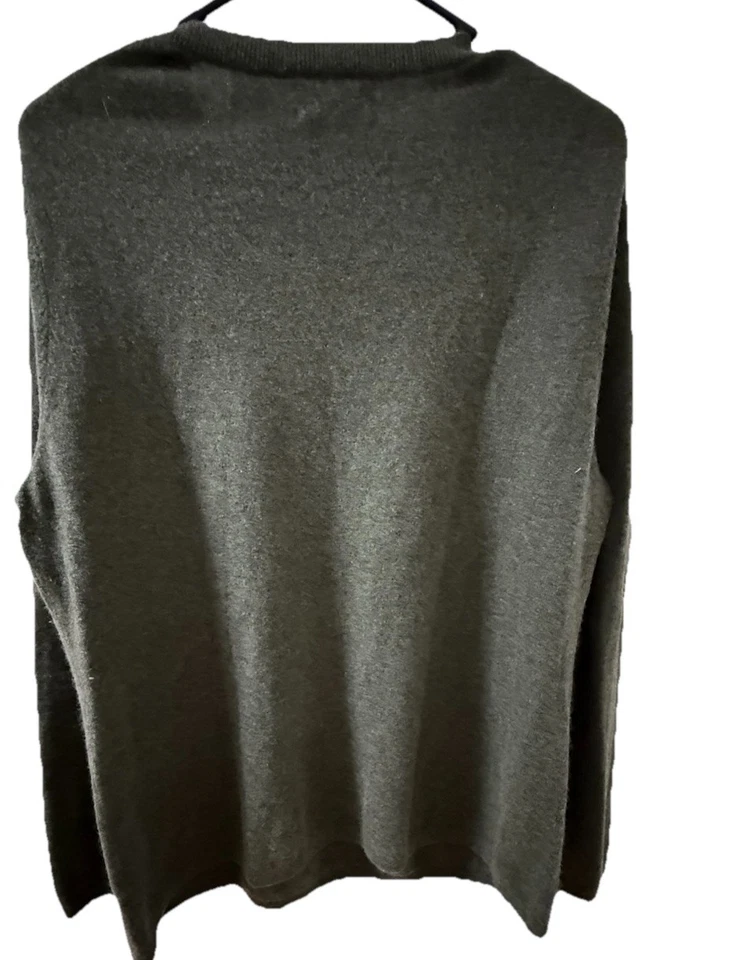 LANDS’ END Women’s Green Long Sleeve Cashmere Pullover Sweater Christmas Size XL - Image 2 of 4