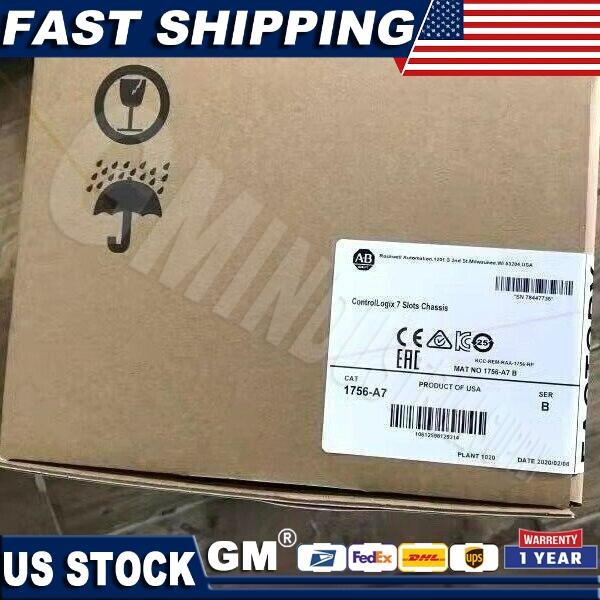 AB 1756-A7 ControlLogix 7 Slots Chassis New Factory Sealed US Free Tax