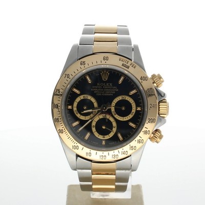 Rolex Cosmograph Daytona SS 16523 Black Dial Mens 40mm Automatic Wristwatch.