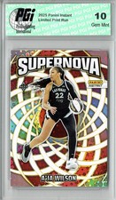 A'ja Wilson 2025 Panini Instant #SN-5 Supernova 3655 Made Trading Card PGI 10