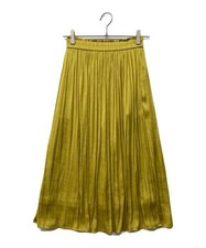 Free Zone Satin Skirt Polyester 32 Yellow Used
