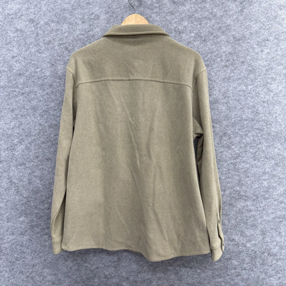 Kirkland Men's Shirt Jacket, Soft Shell Plush Fleece, 2 Pockets Tan, Size L, NEW - Image 3 of 4