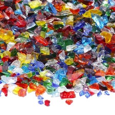 QYGL Crushed Glass for Resin Art, DIY Crafts, and Home Decor - 0.9LB Colorful