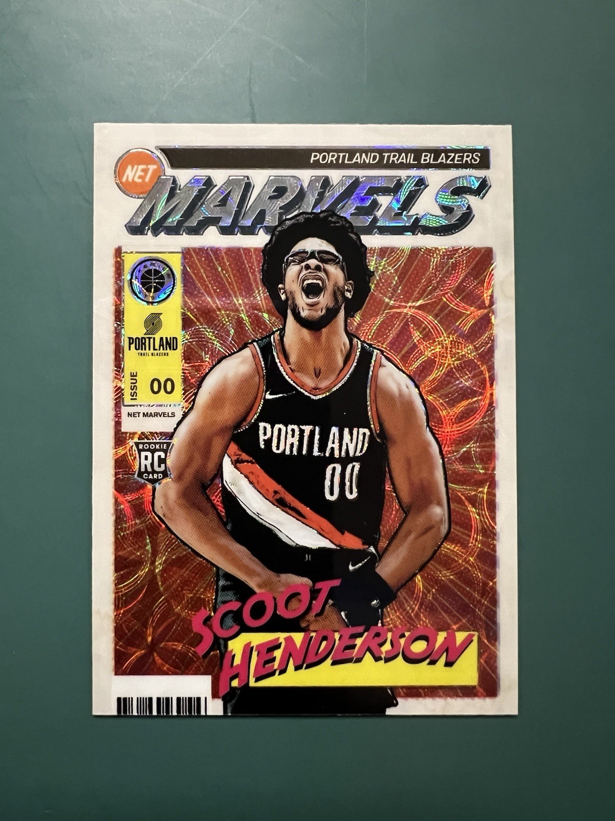 2023-24 NBA Hoops Premium Scoot Henderson Net Marvels RC SSP