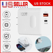 120W Fast Charger USB C PD QC5.0 Wall Adapter for iPhone Samsung Galaxy Devices