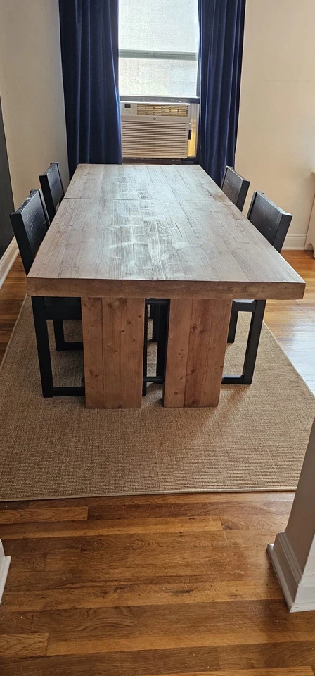 Mesa de madera recuperada Pottery Barn North Foto 2 de 4