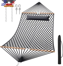 13FT Hammocks Traditional Hand Woven Hammock with Free Extension Chains NEW