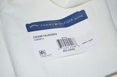 NWT TOMMY HILFIGER Flex Modern Fit White Weave Stretch Blazer