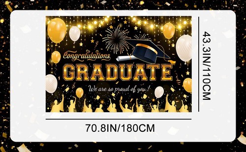 Graduation party decoration Graduation Background Grad party supplies Backdrop - Picture 10 of 10