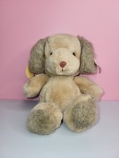 Russ Berrie Dunhill Puppy Dog Brown Vintage Stuffed Animal Plush Toy Caress Soft
