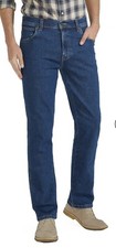 BNWT Wrangler Durable Stretch Denim Jeans Darkstone Blue W32 L32 RRP 60 3086