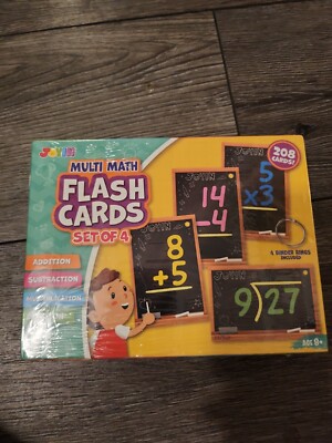 Multi Math Flashcards Set Of 4