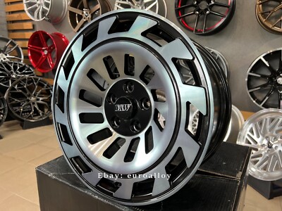 4 x 17 Inch 5x112 Rotiform CCV Style Black Wheels: Fits For