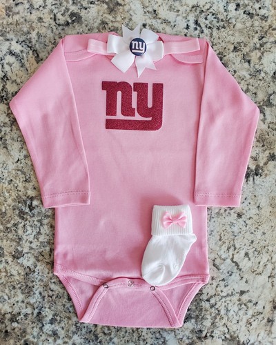 NY Giants Baby/Neugeborenes Mädchen Kleidung NY Giants Babygeschenk Mädchen NY Giants rosa Baby - Bild 1 von 3