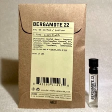 Le Labo Bergamote 22 Eau de Parfum EDP Sample Vial .025oz, .75ml New in Pouch