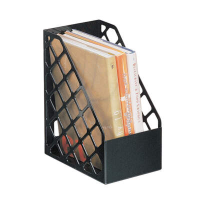 OFFICEMATE 26083 Magazine File,Black,11 3/4 in H 3ZJG7