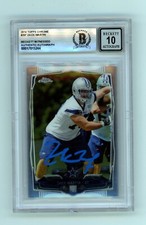 Zack Martin 2014 Topps Chrome #406 Signed Rookie RC Beckett BGS 10 Auto Cowboys